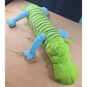 Ikea Barnslig Krokodil 36" Plush Large Crocodile Green Blue Stuffed Animal